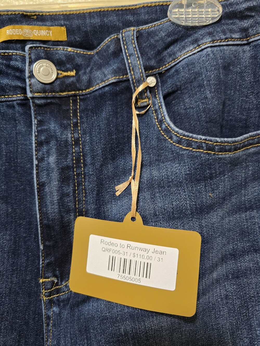 Rodeo Quincy Rodeo To Runway Dark Blue Wide-Leg Cuffed Or Uncuffed Women’s Jeans - Picture 3 of 4